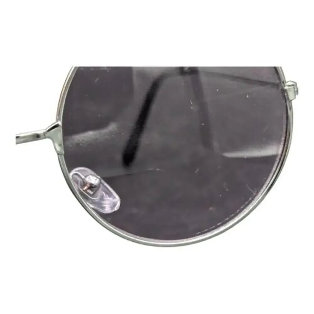 Round Hippie‎ Sunglasses Silver Purple UV Protection